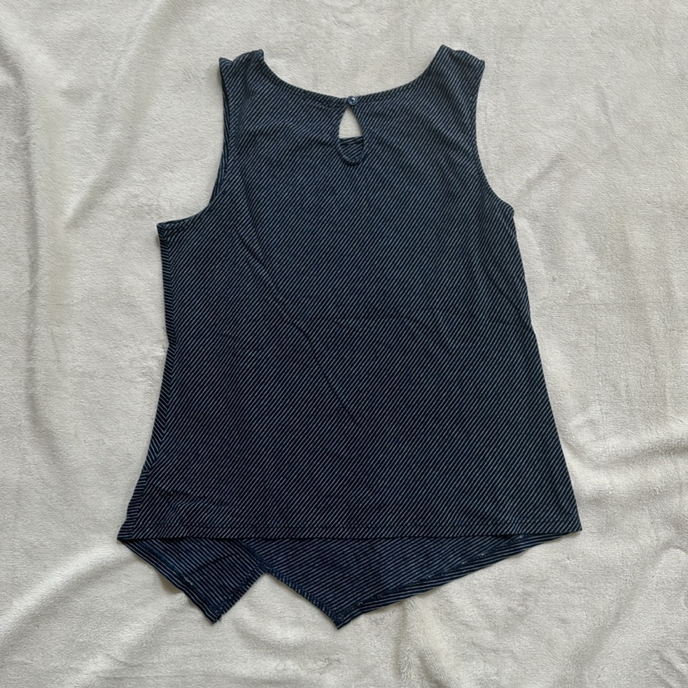 Splendid Girls Blue striped tank top -size 14 - Picture 2 of 5